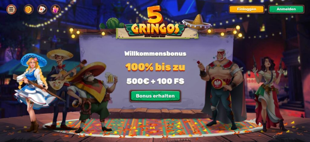 5gringos welcome offer